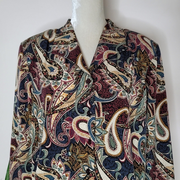 VTG Paisley Print Blouse - Picture 6 of 9
